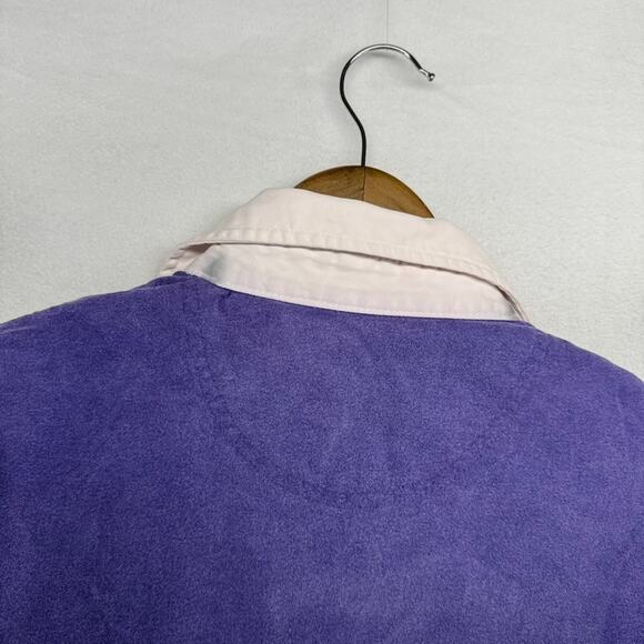 vintage Kansas State Rugby Shirt Men's Medium Purple Faded Spellout Logo 90s - Picture 9 of 10